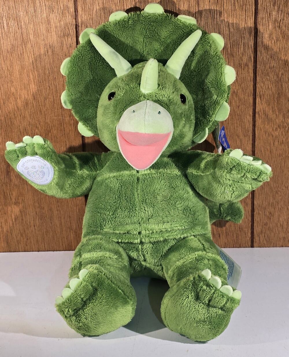 Build-A-Bear Triceratops Dinosaur Plush 25th Celebration Green Tags BAB